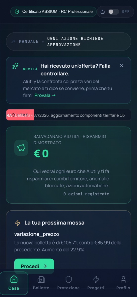 Tutte le utenze in una schermata
